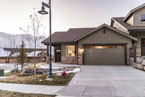 View of front facade with a garage