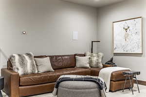 View of carpeted living room