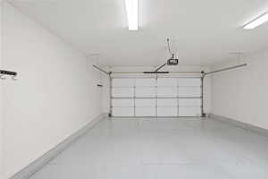 2 car garage with a garage door opener