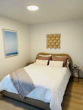 Bedroom featuring wood-type flooring