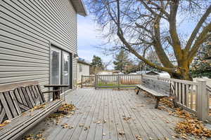 View of wooden terrace