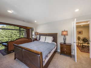 View of carpeted bedroom