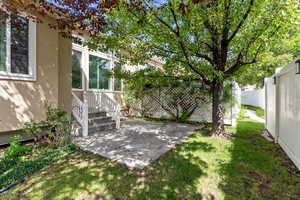 View of yard featuring a patio