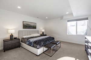 View of carpeted bedroom