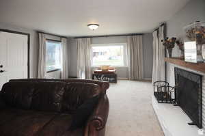 View of carpeted living room