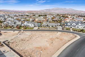 Drone / aerial view with a mountain view