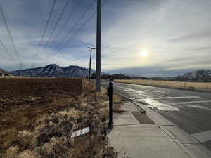 View of road featuring a mountain view