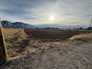 View of yard featuring a mountain view and a rural view