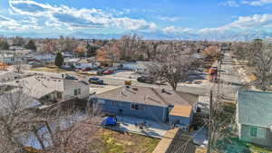 Birds eye view of property / RV parking