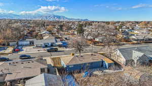 Birds eye view of back of property