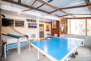 Huge covered patio/ game room