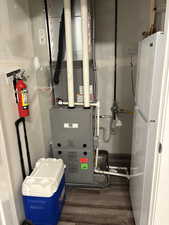 Utility room with heating unit