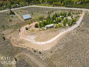 Aerial view of property and surrounding area