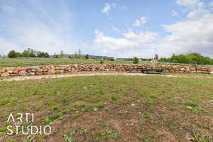 Fully excavated building area and retaining wall