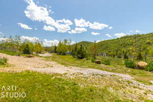 View of landscape featuring a mountain view