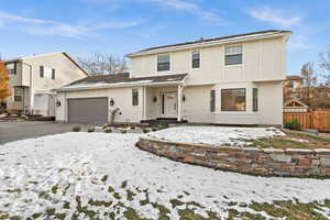 View of front property featuring a garage