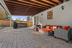 View of patio / terrace with french doors and an outdoor hangout area