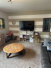 View of carpeted living room