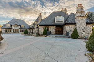 View of french country inspired facade