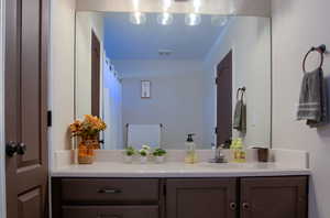 Bathroom featuring vanity