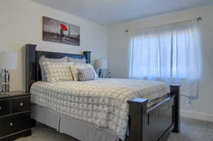 View of carpeted bedroom