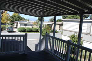 View of wooden deck