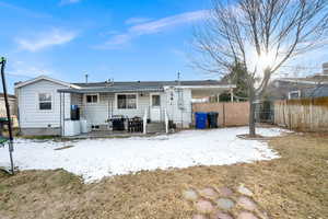 View of snow covered property