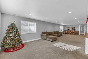 Living room with carpet