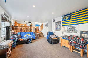 View of carpeted living room