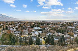 Bird's eye view featuring a mountain view