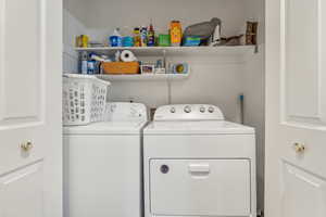 Laundry room with separate washer and dryer