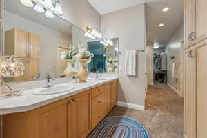 Bathroom featuring vanity