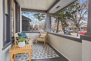 Balcony with covered porch