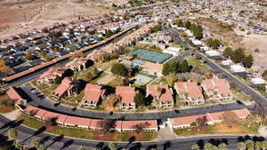 Birds eye view of property