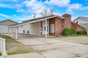 View of front facade with a garage