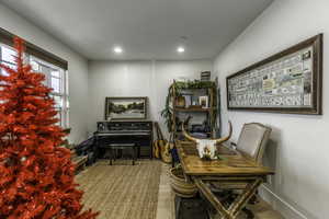 Dining area featuring hardwood / wood-style flooring