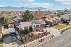 Bird's eye view featuring a mountain view