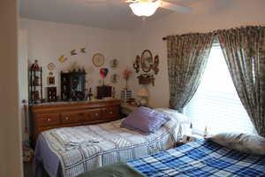 Bedroom with ceiling fan