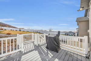 Wooden deck with a gazebo