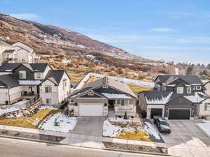 Exterior space featuring a mountain view