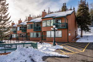 View of snow covered building