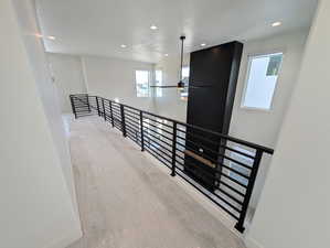 Upper hallway with railing