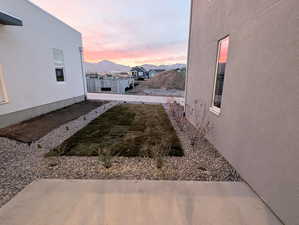 Fully landscaped backyard