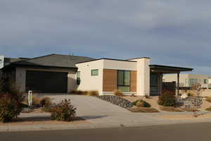 View of front of house featuring a garage