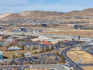 Bird's eye view with a mountain view