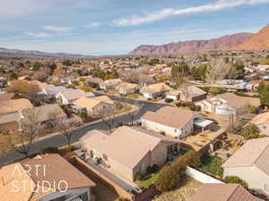 Bird's eye view featuring a mountain view