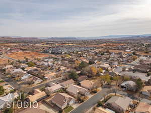 Bird's eye view featuring a mountain view