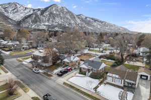 Exterior space featuring a mountain view