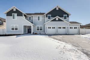 View of front facade with a garage