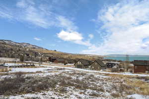 View of mountain feature featuring a water view